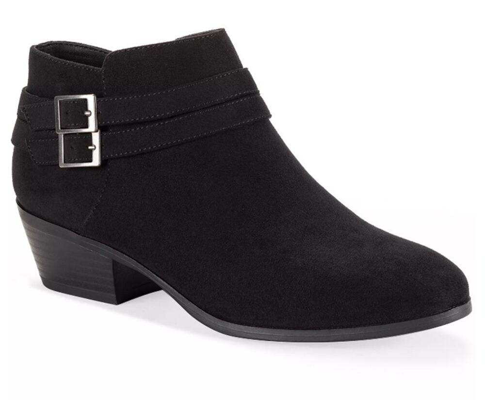 Style&co. Boots Women's Size 10M Black Willaaf Ankle Zip Booties Block Heel